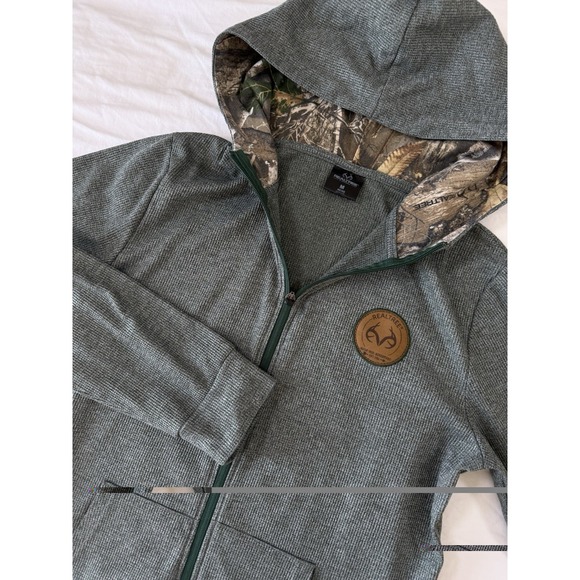 Realtree Other - Realtree Outdoor Hoodie Camo Green Thermal Full Zip Up Hunting Men's Size Medium